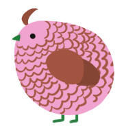 A pink and russet chicken with a lace pattern