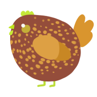A russet and orange chicken with a speckle pattern