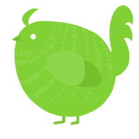 A grass chicken with a bar pattern