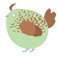 A gluppy and brown chicken with a half-lace pattern