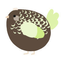 A bark and apple chicken with a half-lace pattern