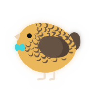 A honey and bark chicken with a half-lace pattern