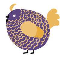 A overcast and honey chicken with a lace pattern