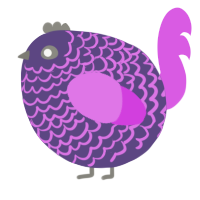 A overcast and orchid chicken with a lace pattern