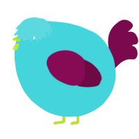 A aqua and wine chicken