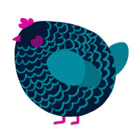 A tumblr and sea chicken with a lace pattern
