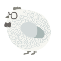 A white and silver chicken with a double-lace pattern