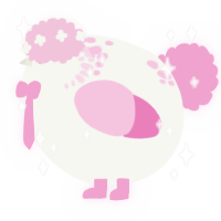 A white and pink chicken with a neck-speckle pattern