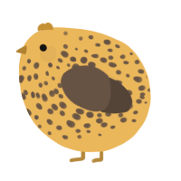 A honey and bark chicken with a speckle pattern