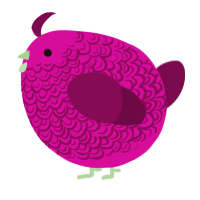 A fuchsia and wine chicken with a double-lace pattern