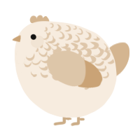 A cream and beige chicken with a half-lace pattern