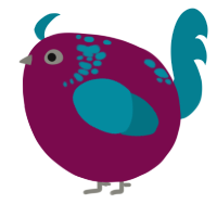 A wine and sea chicken with a neck-speckle pattern