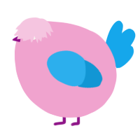 A pink and sky chicken
