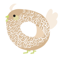 A beige and cream chicken with a double-lace pattern