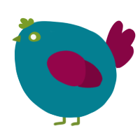 A sea and maroon chicken