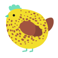 A yellow and russet chicken with a speckle pattern