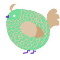 A spring and beige chicken with a lace pattern