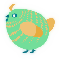 A spring and honey chicken with a bar pattern