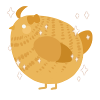 A honey and orange chicken with a bar pattern