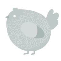 A silver chicken with a double-lace pattern
