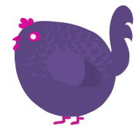 A overcast chicken with a half-lace pattern