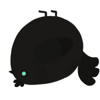 A sable and black chicken with a neck-speckle pattern