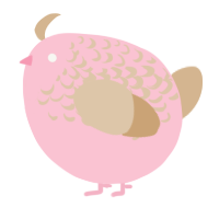 A rose and beige chicken with a half-lace pattern