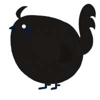 A sable chicken with a lace pattern