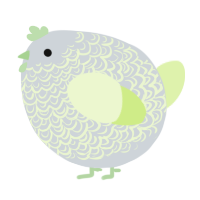 A mist and apple chicken with a double-lace pattern