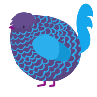A overcast and sky chicken with a lace pattern