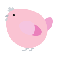 A rose and pink chicken