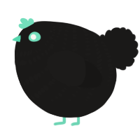 A sable chicken with a bar pattern