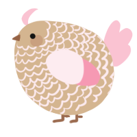 A beige and rose chicken with a lace pattern