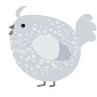 A mist chicken with a speckle pattern
