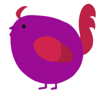 A plum and crimson chicken