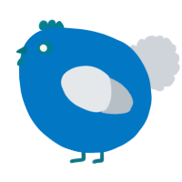 A sapphire and mist chicken
