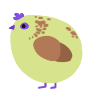 A lemon and brown chicken with a neck-speckle pattern