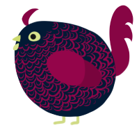 A tumblr and maroon chicken with a double-lace pattern