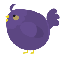A overcast chicken with a head pattern