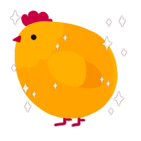 A gold and ochre chicken with a head pattern