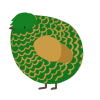 A leaf and gold chicken with a lace pattern