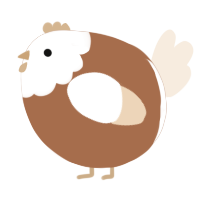 A brown and cream chicken with a head pattern