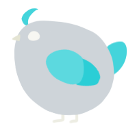 A mist and aqua chicken