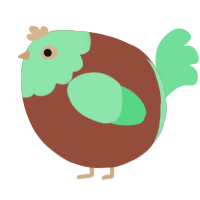 A russet and spring chicken with a head pattern
