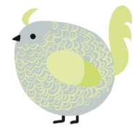 A silver and lemon chicken with a double-lace pattern