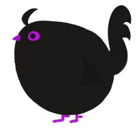 A sable chicken with a lace pattern