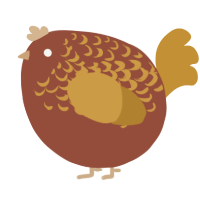 A russet and gold chicken with a half-lace pattern