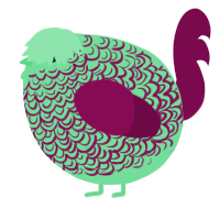 A spring and wine chicken with a double-lace pattern