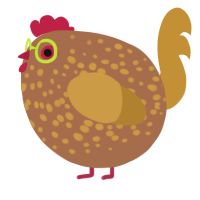 A brown and gold chicken with a speckle pattern