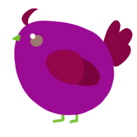 A plum and maroon chicken